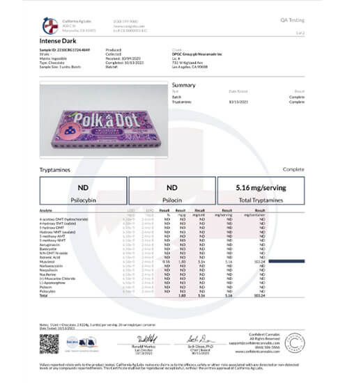 Pp32 Polk-A-Dot Chocolate | 5 Gramm | Intensive Zartbitterschokolade