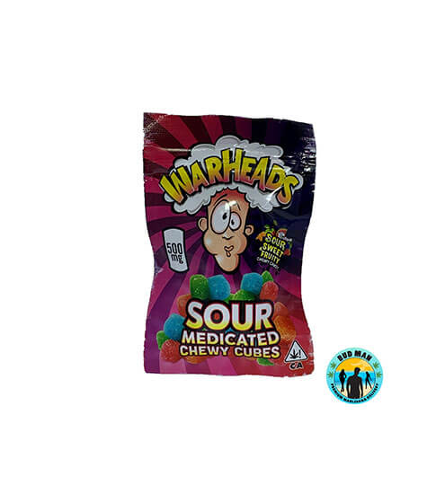 Warheads Sour Medicated Chewy Cubes 500mg