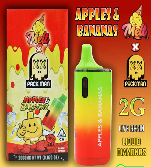 Ppp12 Pack Man | Apples & Bananas | NEW V2 Einweg Vape | 2G (2.000 mg)